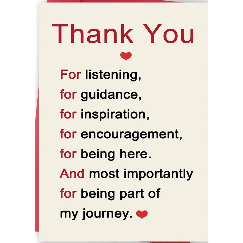 Thank You for Mentor Card: Words of Gratitude for Your Guide