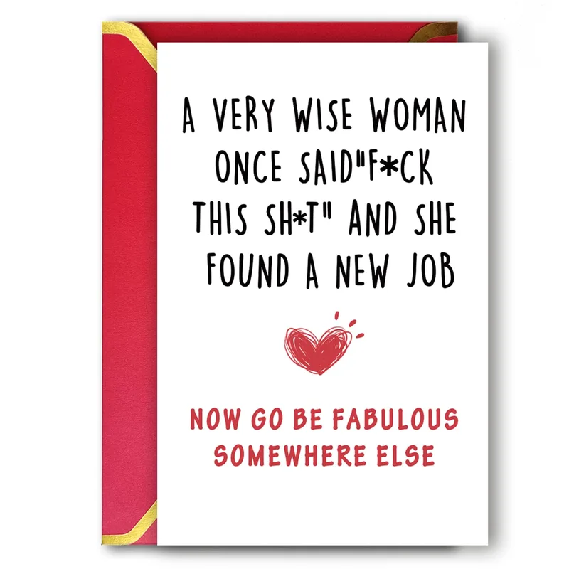 New Job Farewell Card with a Wise Woman Quote