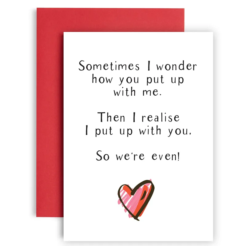 Put Up with You Card: A Witty Thinking of You Card for Two