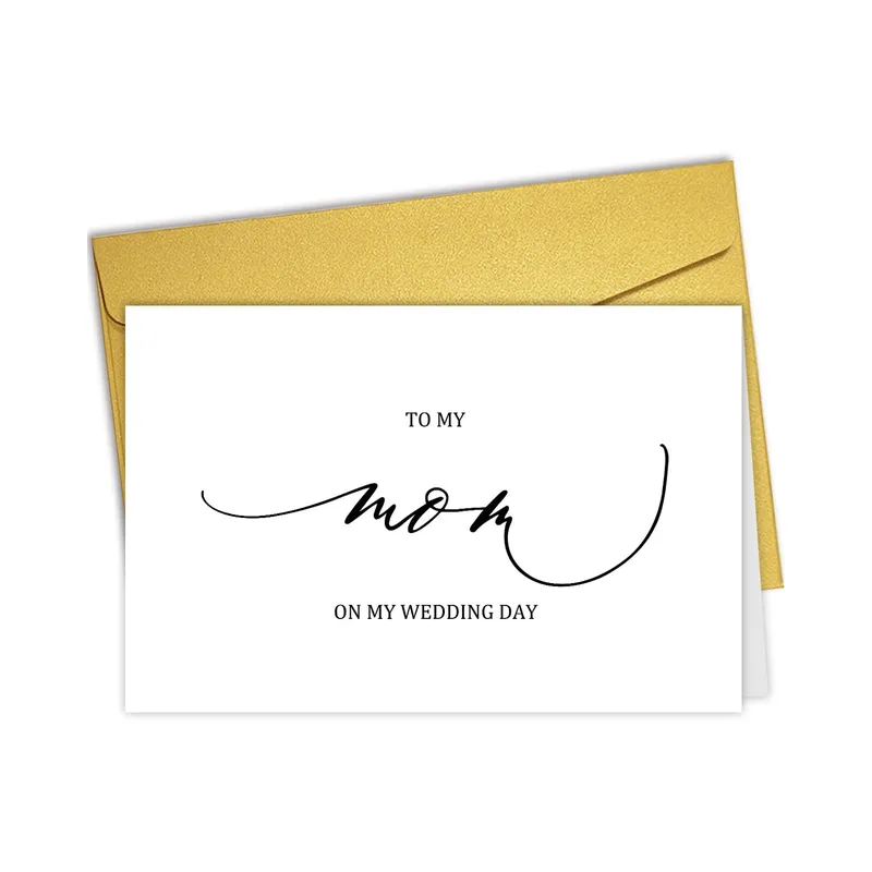 Mom Wedding Day Card: A Simple Thank You Note for Your Mother
