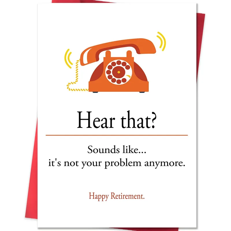 Retirement Phone Card: A Ringing Joke for Your Last Day