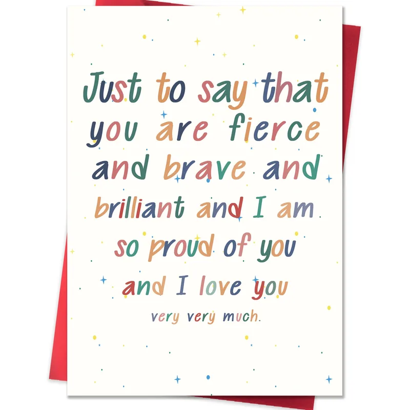Fierce and Brave Card for Someone Who Keeps Going