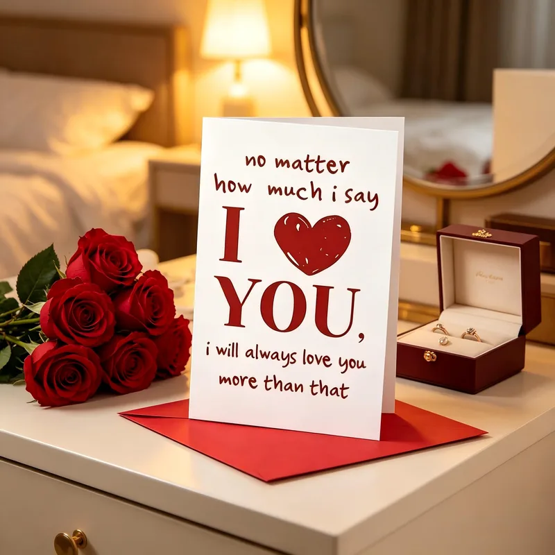 I Love You Card: No Matter How Much I Say, More Than That