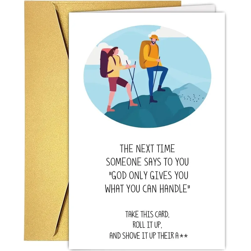 Hiking Couple Card: A Sassy Reply to Pep Talks