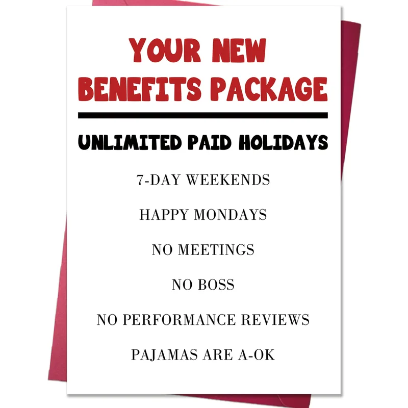 Retirement Benefits Package Card for Your Coworker