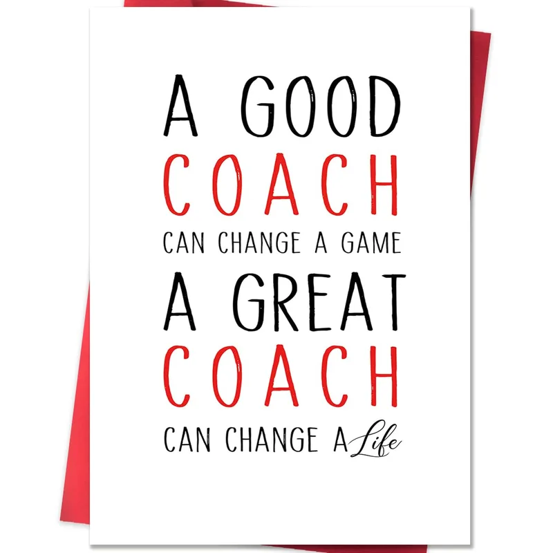 Great Coach Card: A Thank You That Says It All