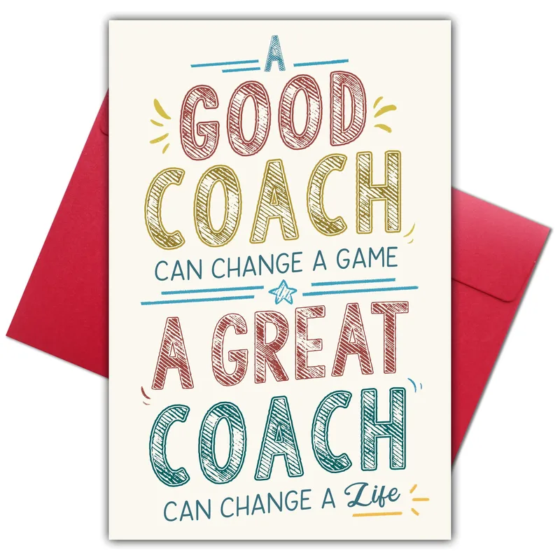 Great Coach Thank You Card: A Good Coach Changes a Game