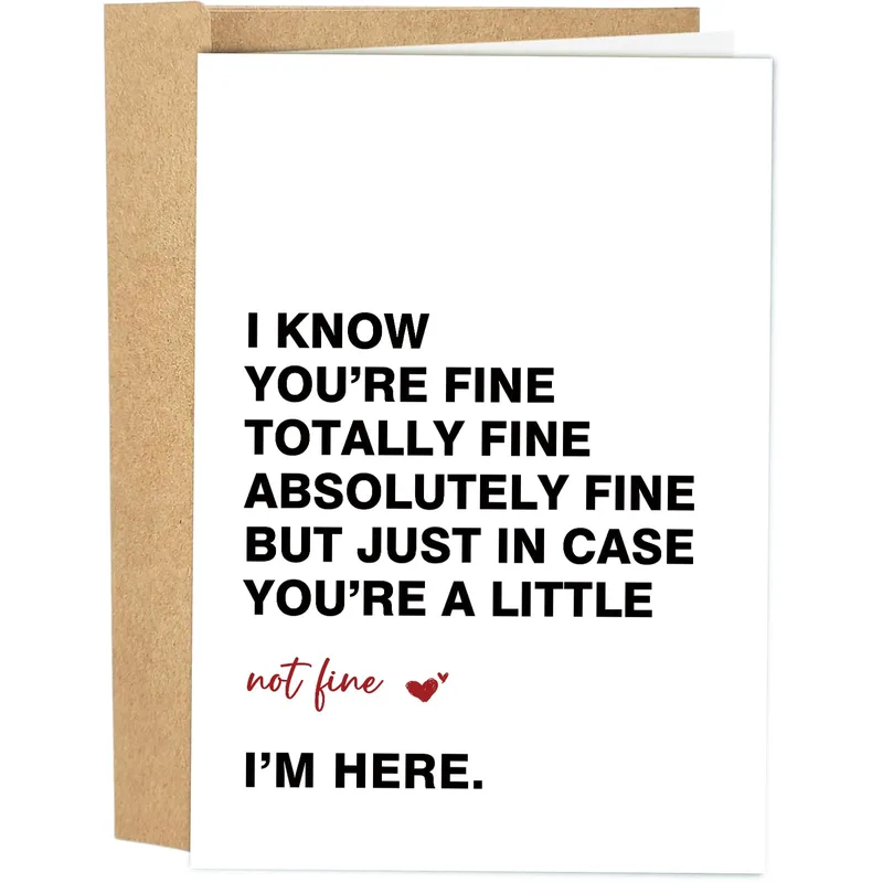 Feeling Not Fine Card: A Quiet Note of Support