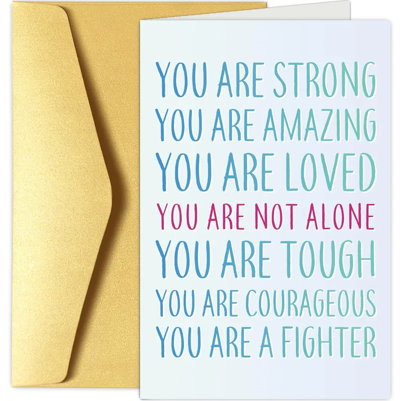 Strength Encouragement Card: Seven Reminders in Blue and Teal