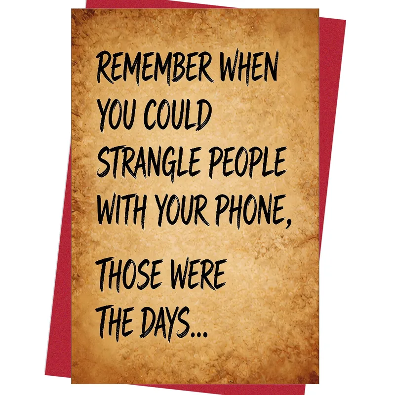 Old Phone Joke Card for a Friend Who Misses the Good Old Days