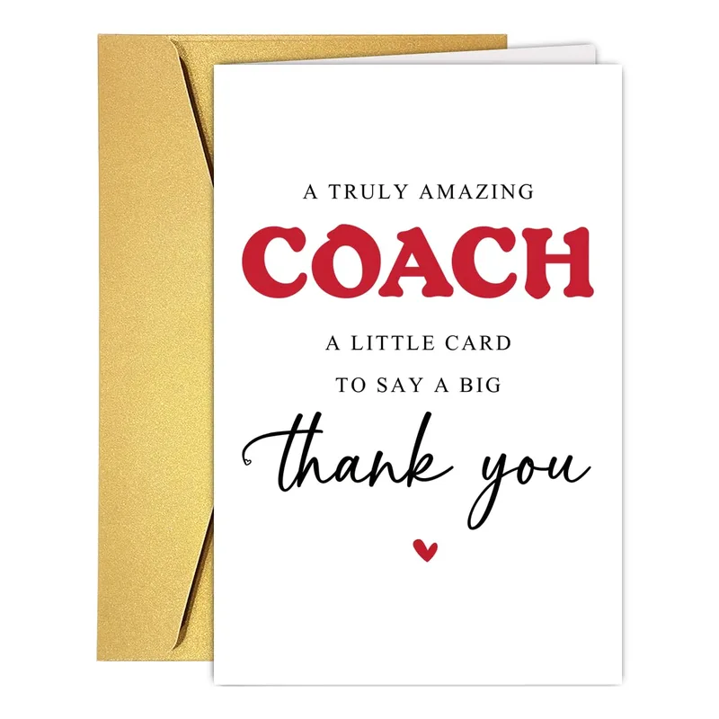 Thanks Coach Card: A Simple Thank You for Your Coach
