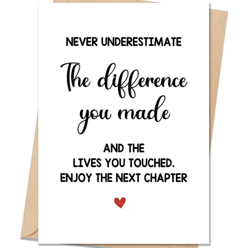 Retirement Chapter Card: Never Underestimate You