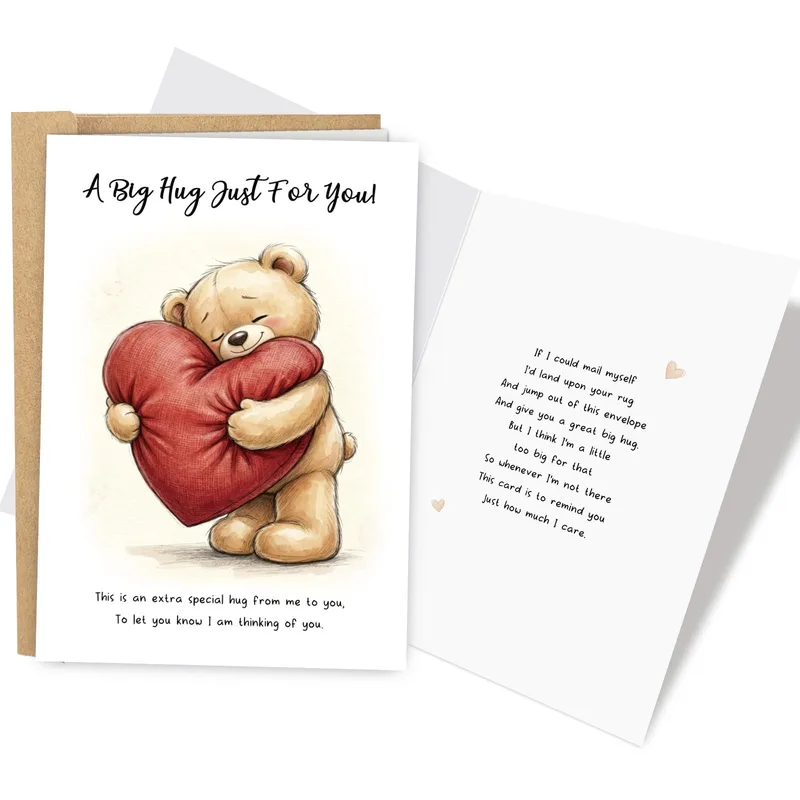 Teddy Bear Hug Card: A Big Hug Just For You