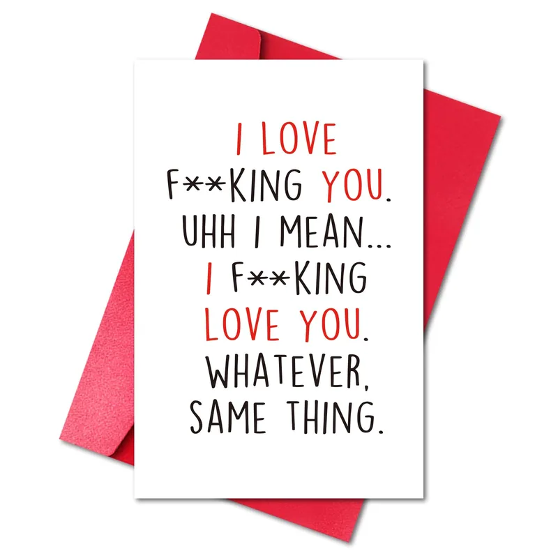 Romantic Joke Card: Love You, Whatever, Same Thing
