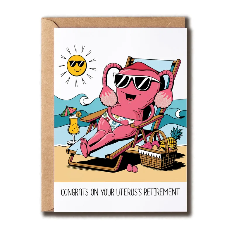 Uterus Retirement Card: A Beach Chair Send-Off