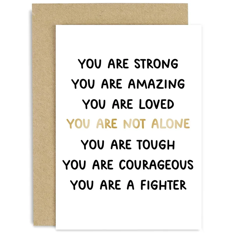 Minimal Black Gold Text Card: Seven Lines of Encouragement