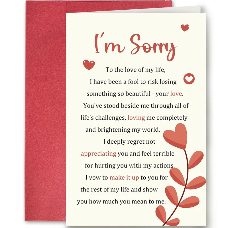 Apology for Wife Card: A Heartfelt Sorry Card for Her