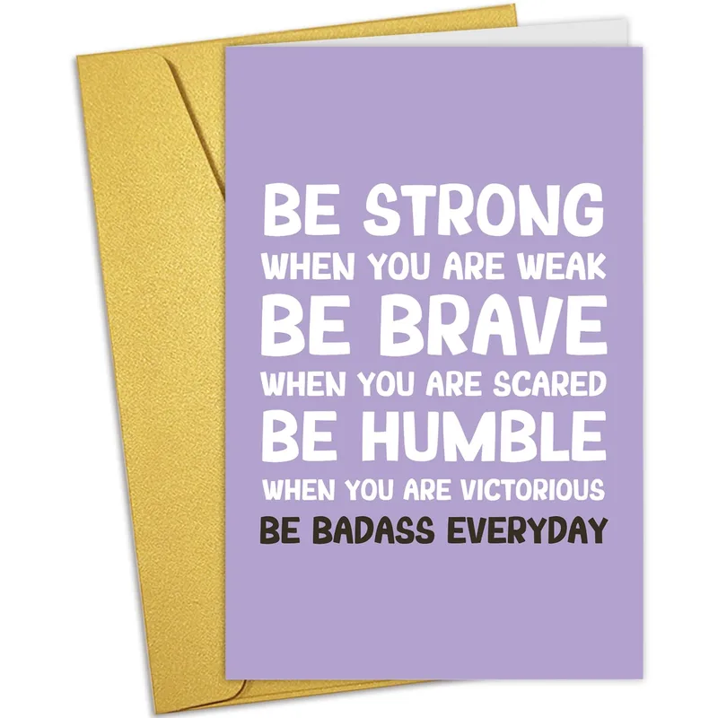 Be Badass Everyday Card: Five Lines of Grit