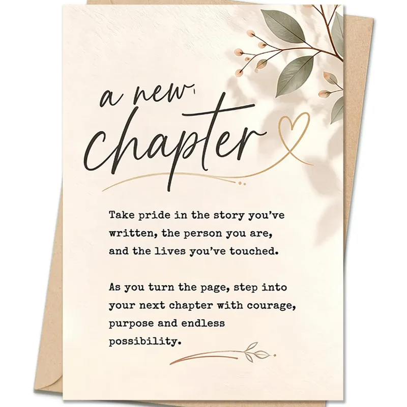 A New Chapter Take Card for Someone Starting Fresh