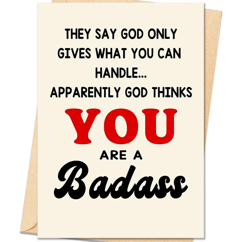 Tough Times Support Card for a Badass Friend