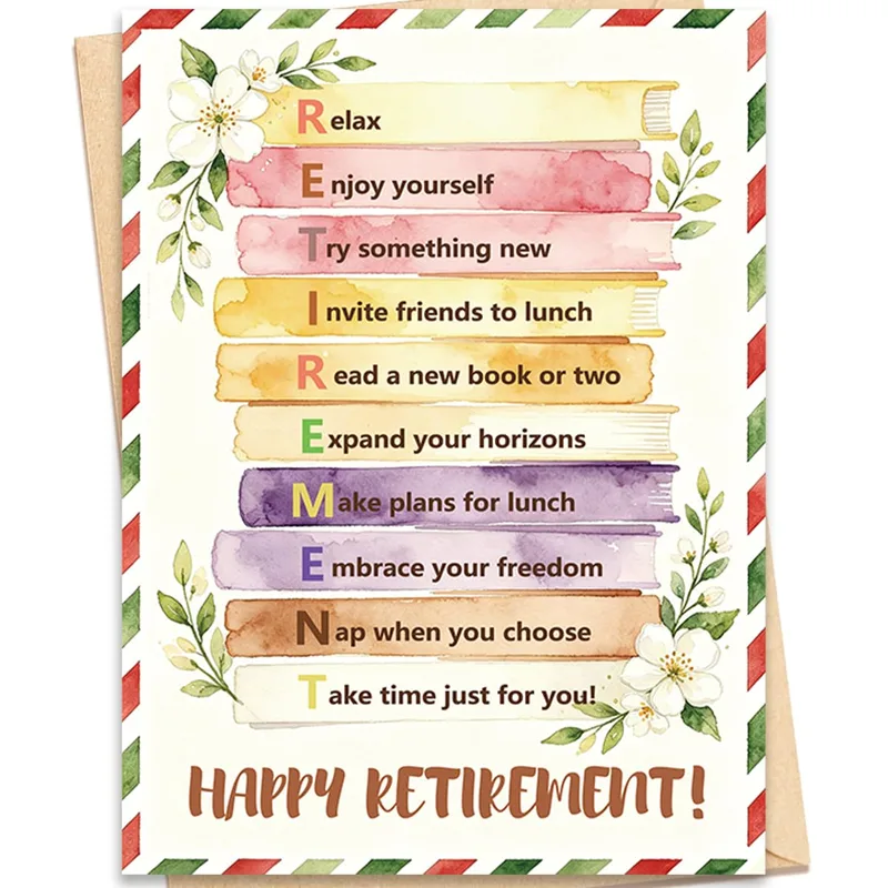 Retirement Relax Enjoy yourself Card: A Friendly Checklist