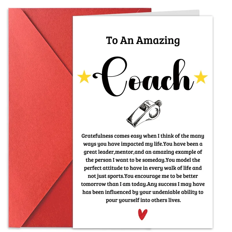 To An Amazing Coach Card: A Whistle and Thanks