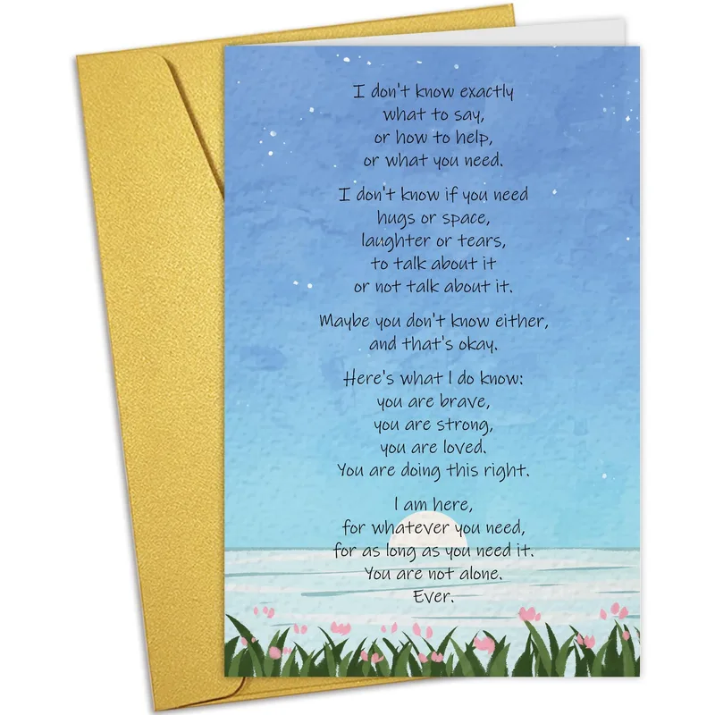 I don't know Card for Someone Going Through Hard Times