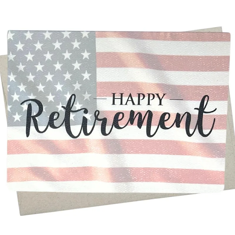 American Flag Retirement Card for Your Next Chapter