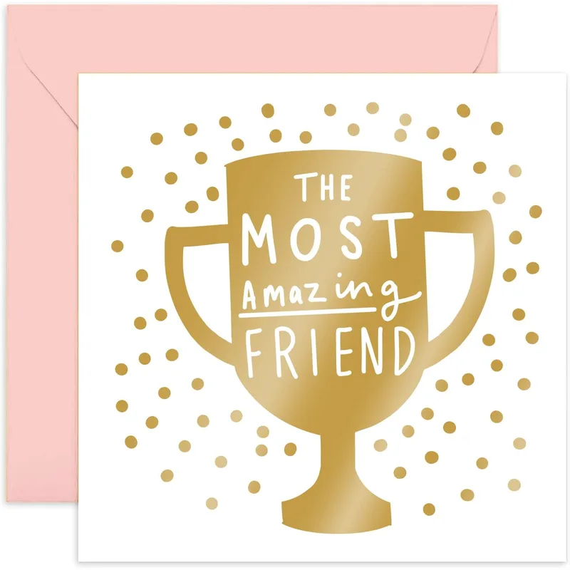 Friendship Trophy Card: The Most Amazing Friend