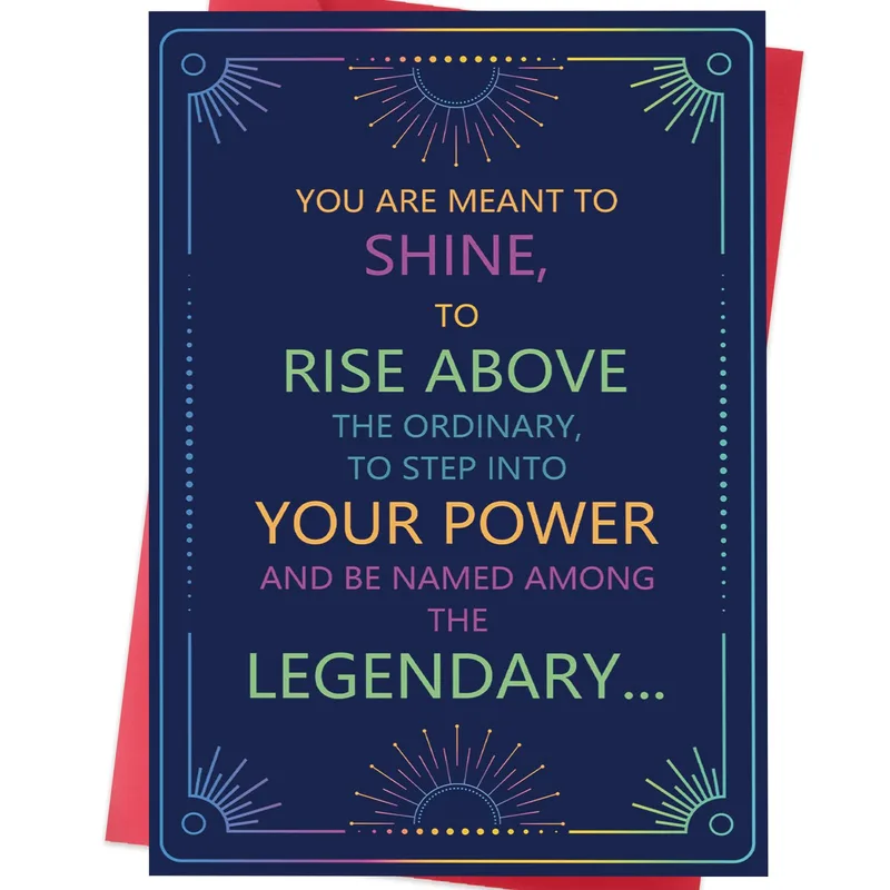 Shine Bright Card: Words to Rise Above the Ordinary