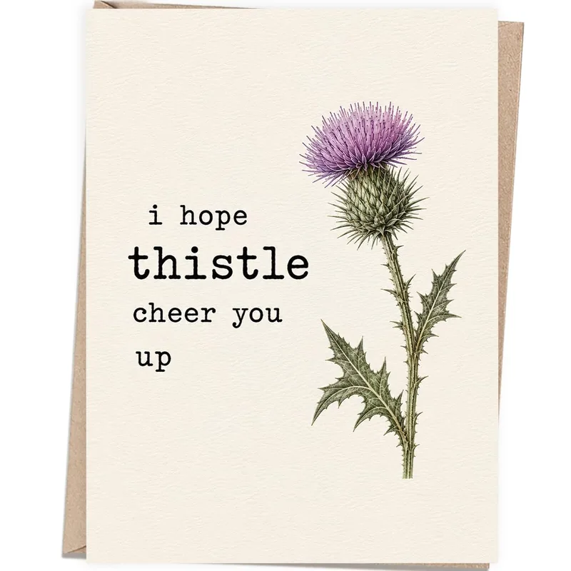Thistle Flower Card: A Prickly Little Pick-Me-Up