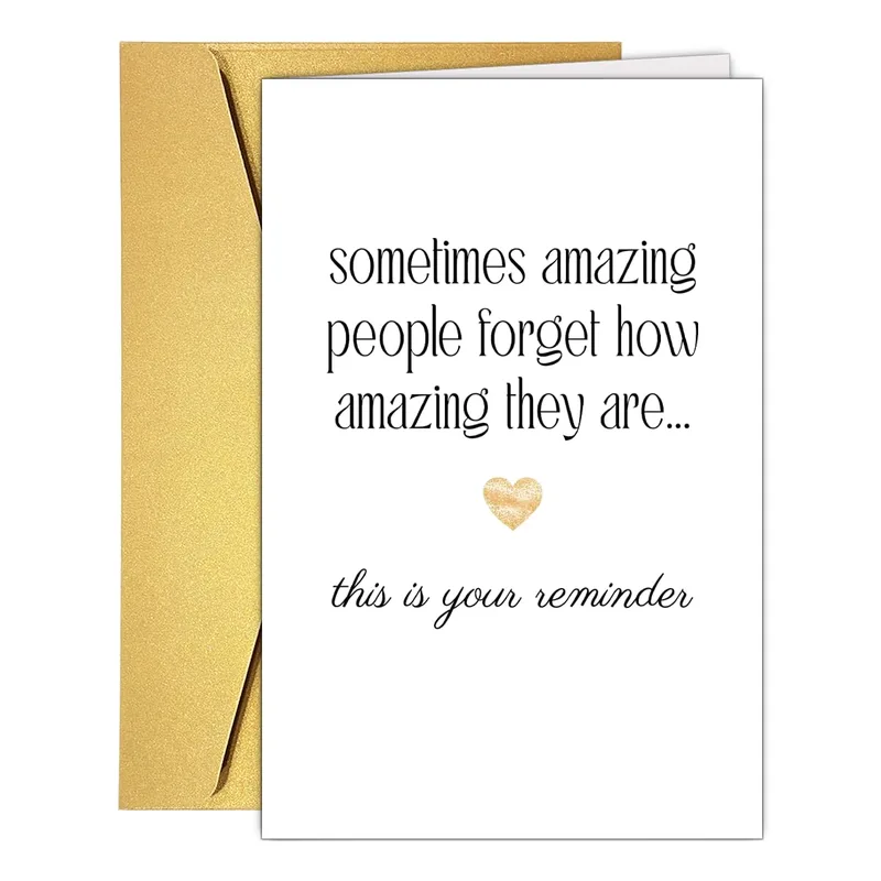 Sometimes Amazing People Forget How Card with a Gold Heart Reminder