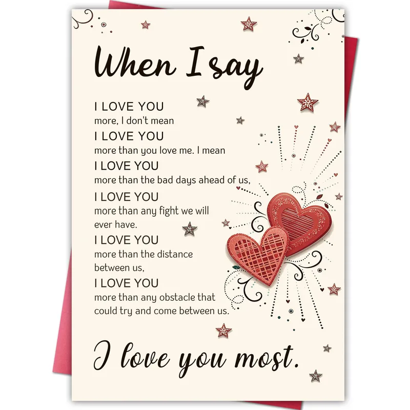 When I Say I Love You More Card for Your Partner