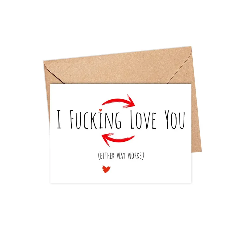 Funny Love You Card for Your Partner, Playfully Blunt
