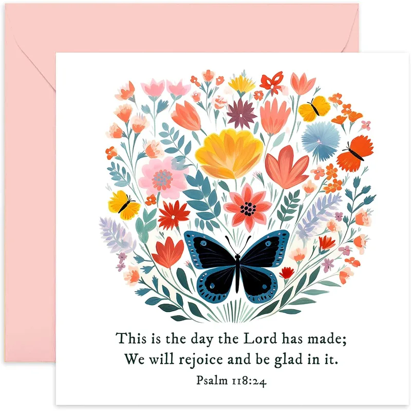 Floral Bible Verse Card for Joyful Days Ahead