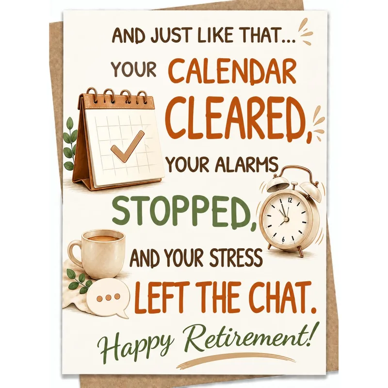 Retirement Calendar Card: Funny Retirement Card for You