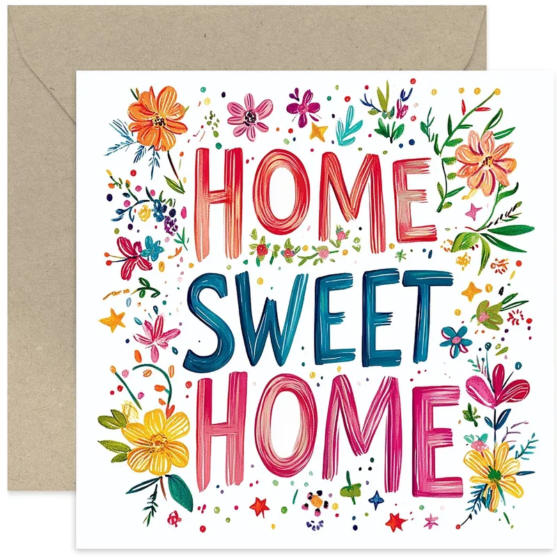 Home Sweet Home New Card for a Housewarming Day