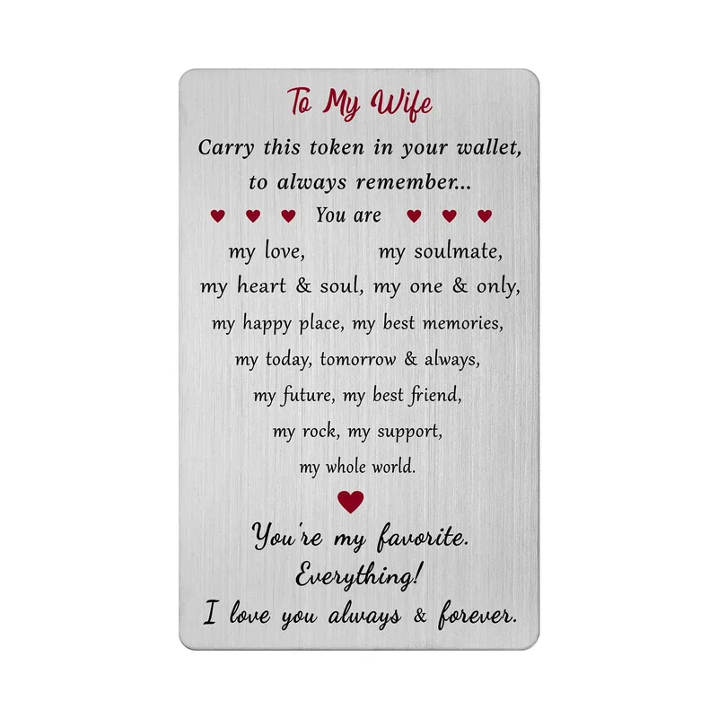 Wife Love Card: A Wallet Keepsake Full of Love
