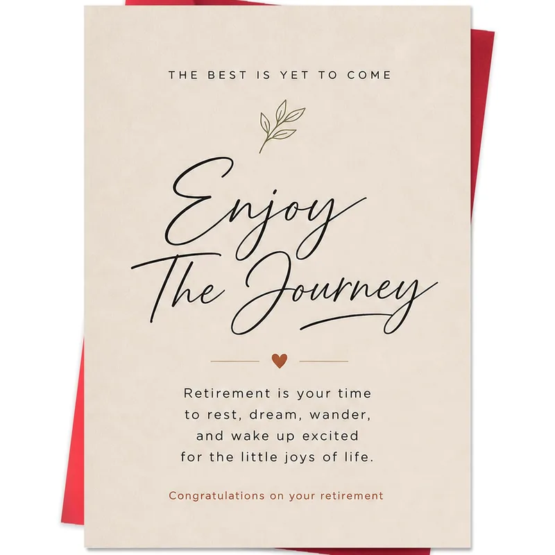 Enjoy The Journey Card for Retirement Celebrations