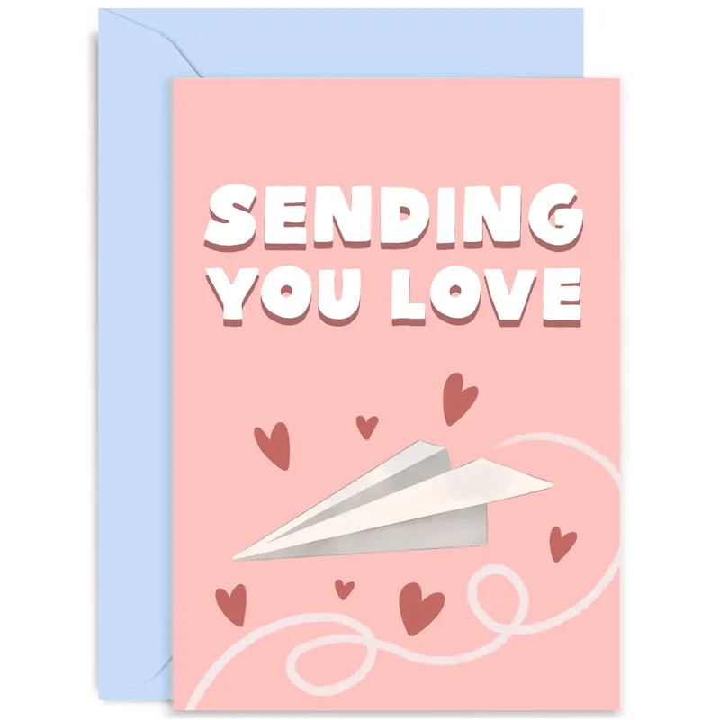 Paper Airplane Love Card for Someone You Miss
