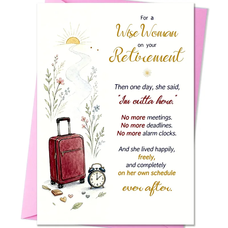 For a Wise Woman Card: Retirement Humor for Her