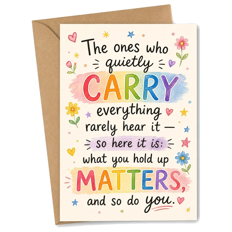 Quietly Carry Card: A Rainbow Note for the Ones Who Hold It Together