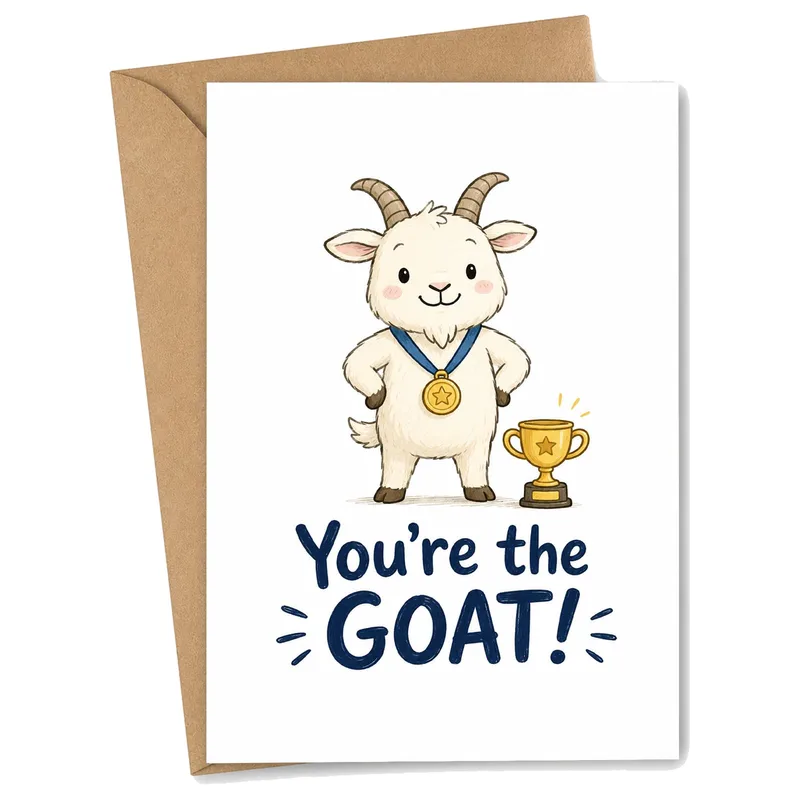 Greatest of All Time Card: A Goat With a Gold Medal