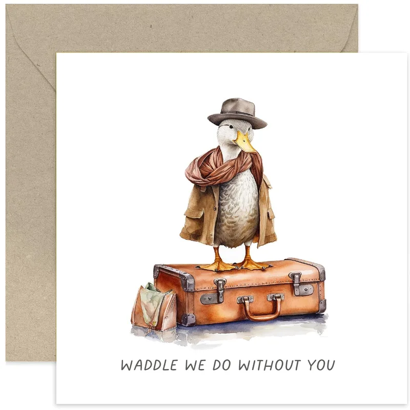 Traveling Duck Card for a Coworker Who Is Leaving