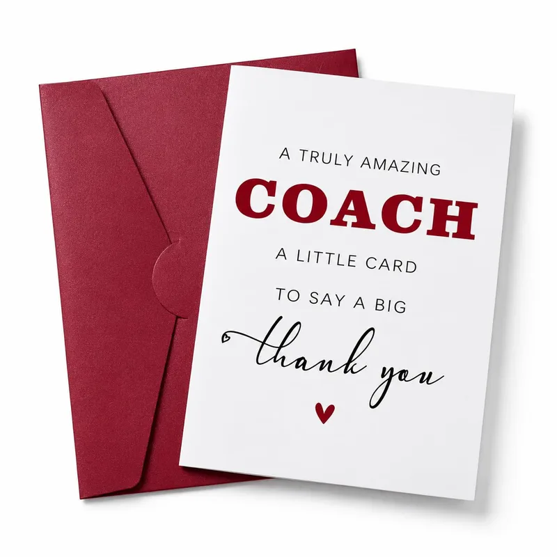 A Truly Amazing Coach Thank Card for Every Season's End