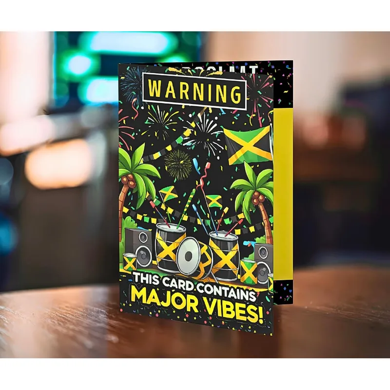 Jamaican Vibes Card: A Funny Warning With Island Energy