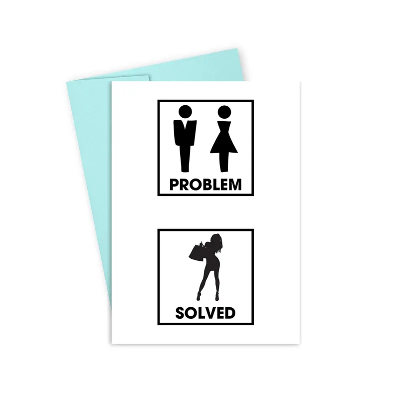 Divorce Problem Solved Card for a Newly Free Friend