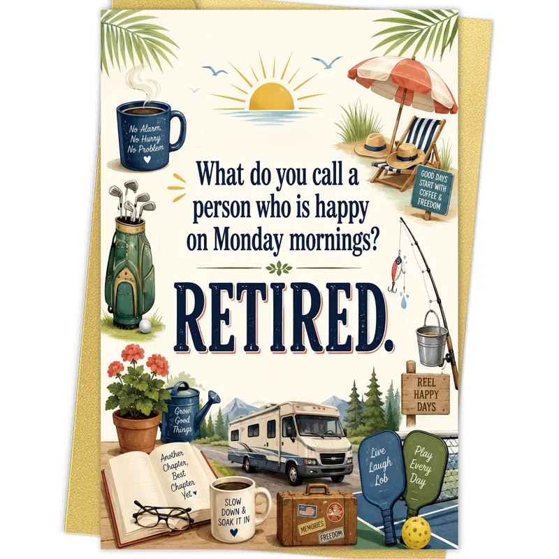 Happy Retiree Card: A Monday Joke Worth Sharing