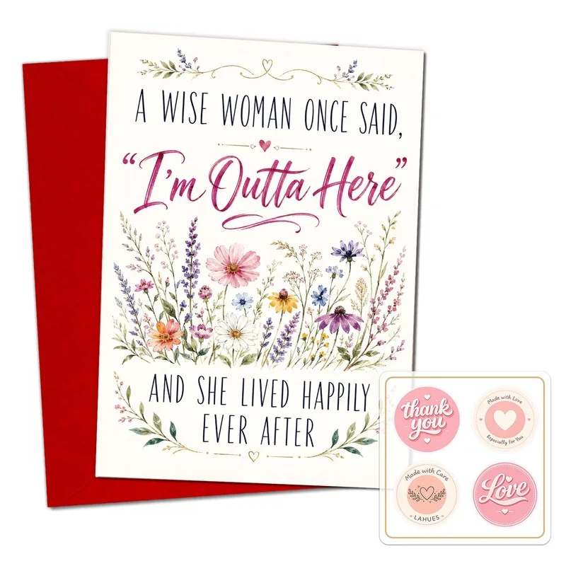 Watercolor Wildflowers Floral Card: A Playful Farewell