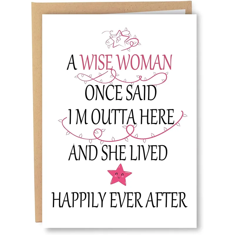 Pink Swirls and Star Card: A Retirement Laugh